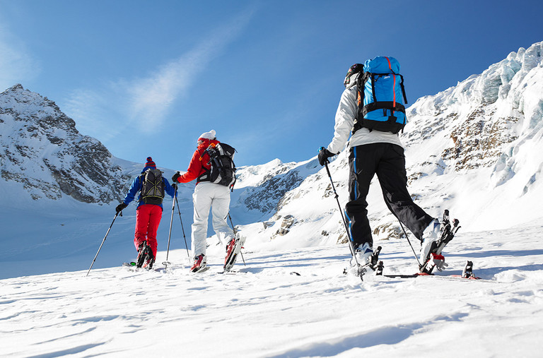 The winter hit: ski touring, guided by manager Josef.