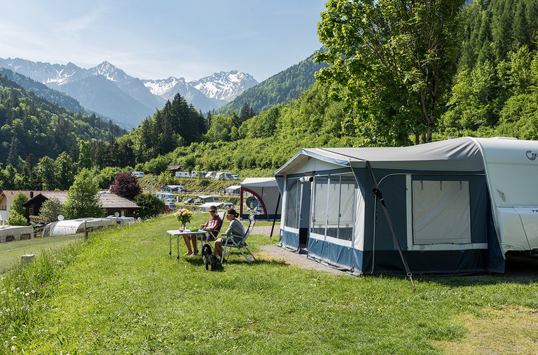 Camping in the middle of the alps