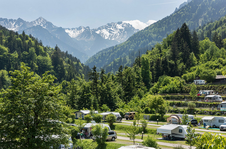 Camping in Nenzing, in the middle of the alps of Austria
