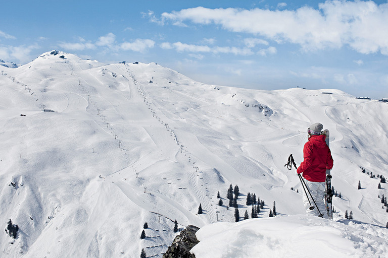 Traumhafte Aussicht beim Skifahren © Silvretta Montafon