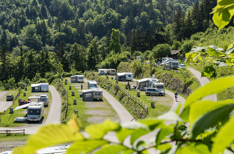 Good passable pitches on Austria's 5-star terrace campsite